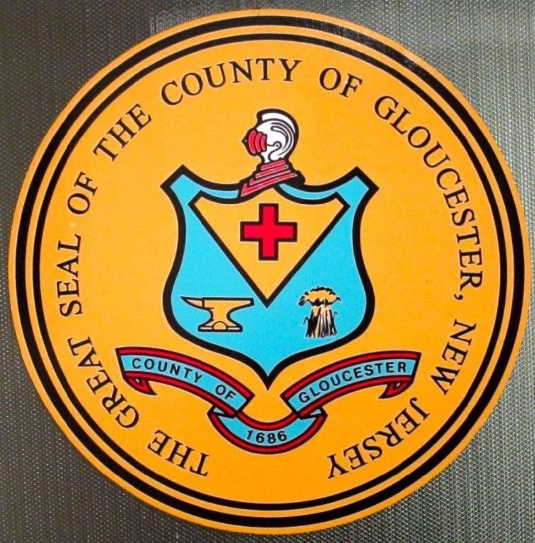 Great Seal of the County of Gloucester New Jersey 1686 representing food truck hire for Mullica Hill and Glassboro events
