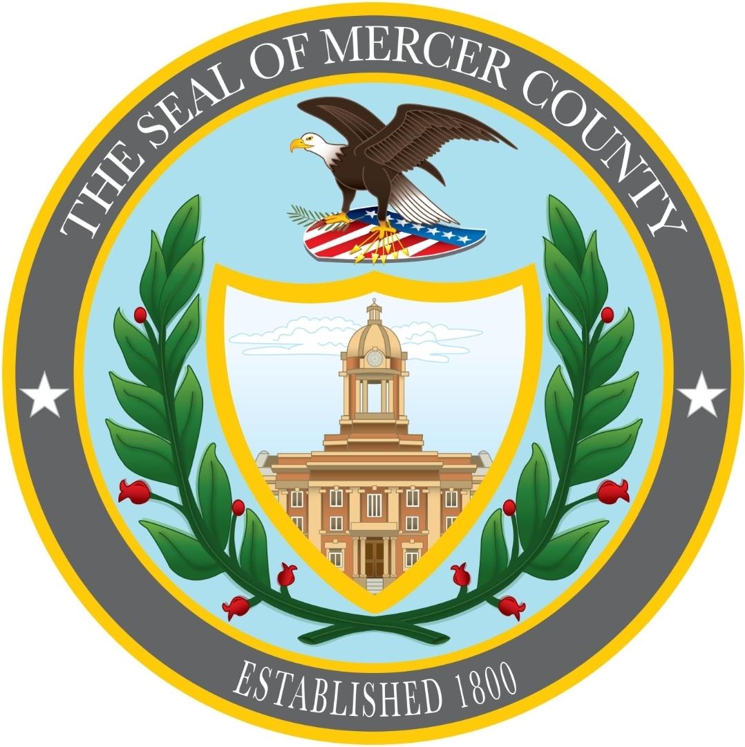 Seal of Mercer County New Jersey established 1800 representing food truck catering in Princeton and Trenton