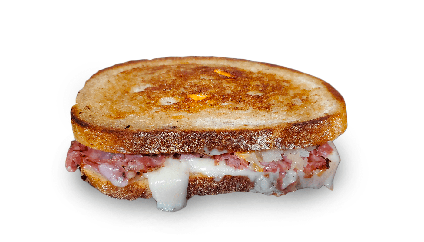 Outdoor festival food truck catering with fresh grilled cheese being prepared